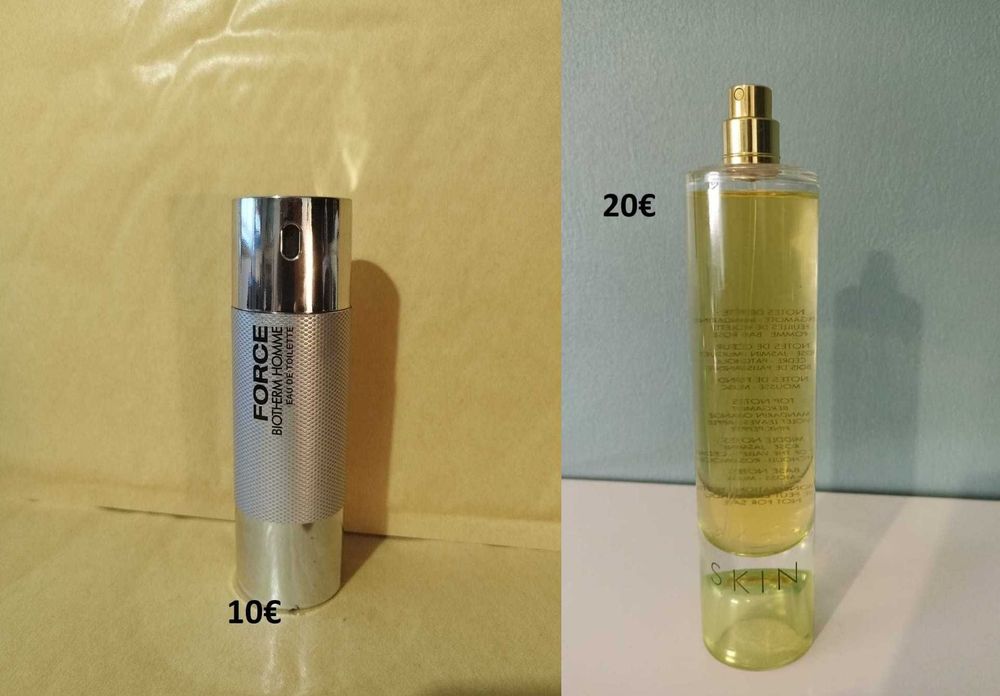 Perfumes Originais Usados, vários preços.