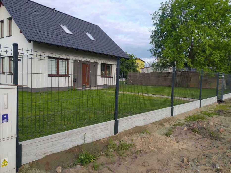 Ogrodzenie panelowe podmurówka montaż panele ogrodzeniowe brama oc+ral