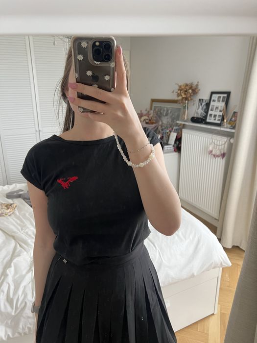 Czarna koszulka bluzka t-shirt S vintage y2k basic