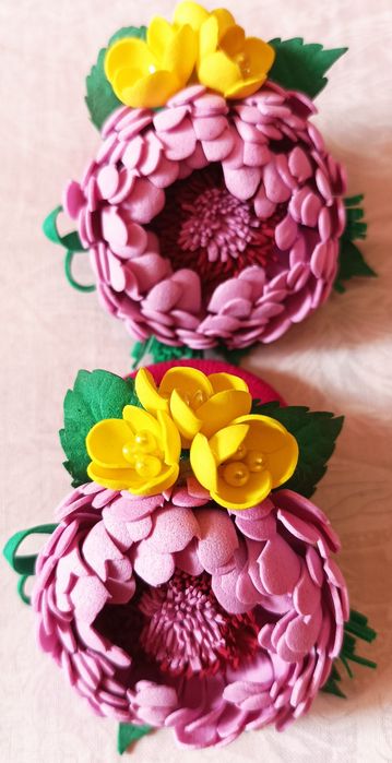 Резинки,заколки для волосся ручної роботи з фоамірану