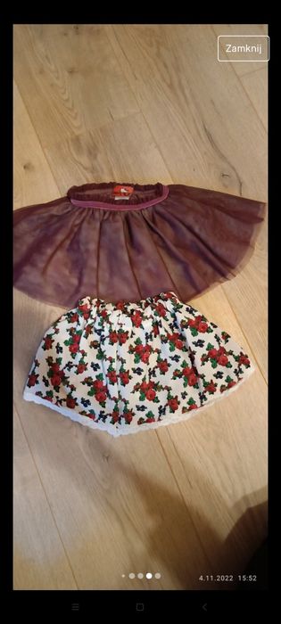 Dwie spódniczki rozmiar 62