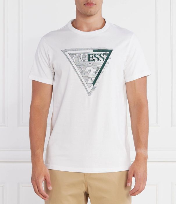 T-shirt męski marki Guess, biały L