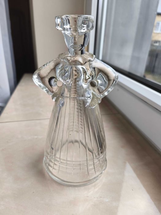 Kryształ świecznik Karolinka PRL