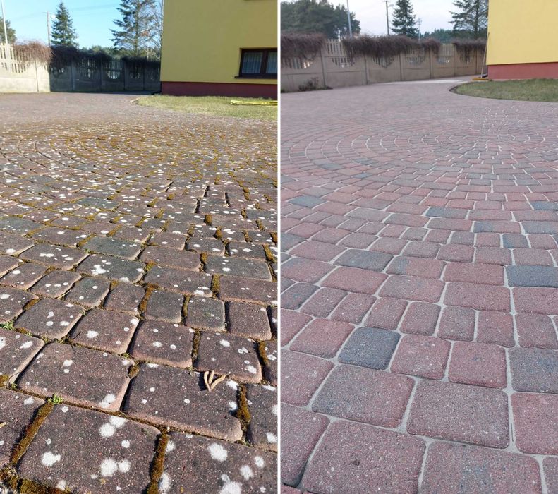 Mycie czyszczenie kostki brukowej, elewacji, dachów, płotów, paneli fv