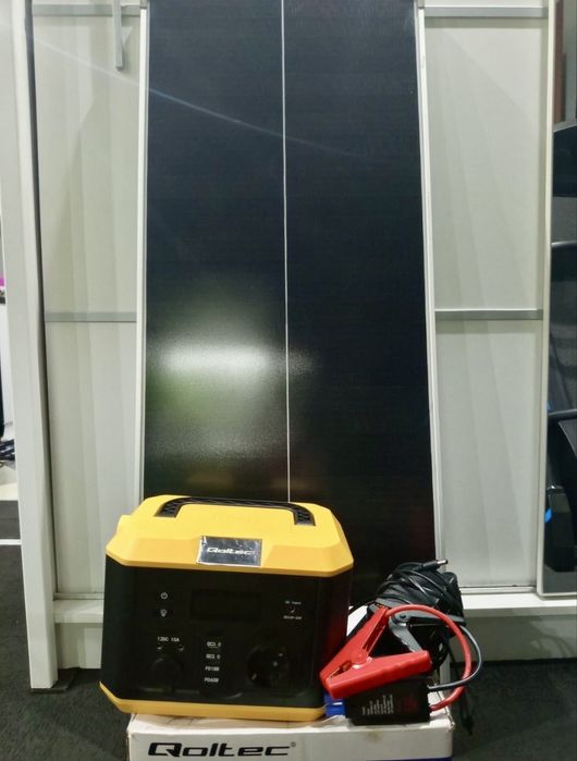 Stacja zasilania Qoltec 500 Wh + Panel solarny 100W SOLARFAM