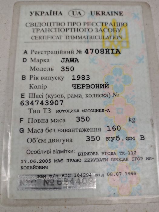 Ява 350 модель 634