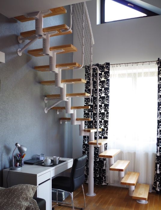 Wygodne Schody modułowe ZABIEGOWE białe