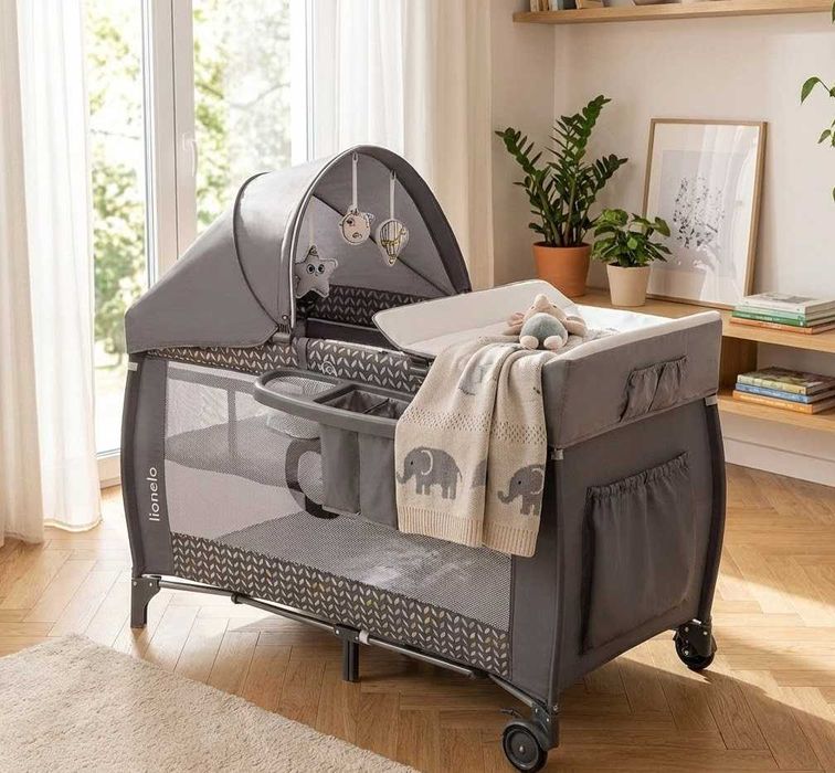 Piękne dwupoziomowe  łóżeczko turystyczne