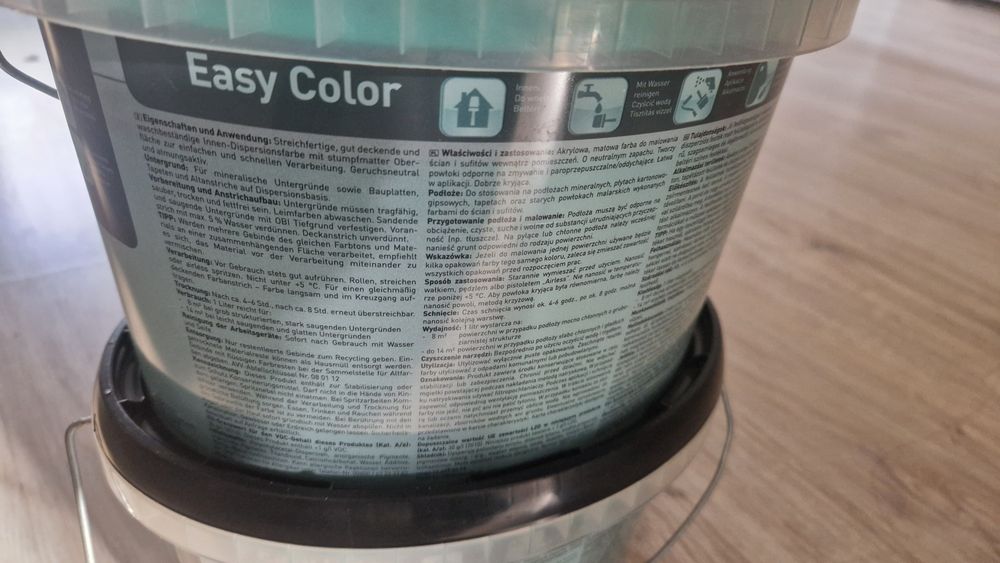 Matowa FARBA Emulsyjna 2,5l OBI kolor Malachit Emulsja ścienna -1 SZT.