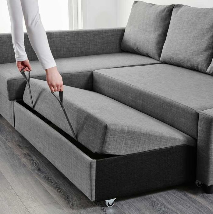 Sofá-cama IKEA com chaise longue e arrumação – 230 cm