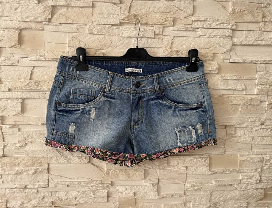 Spodenki krótkie jeansowe damskie niebieskie L/40 Terranova