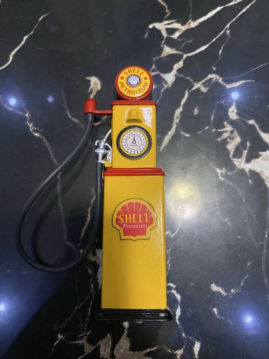 Модель бензоколонки Shell, 12 см, из металла