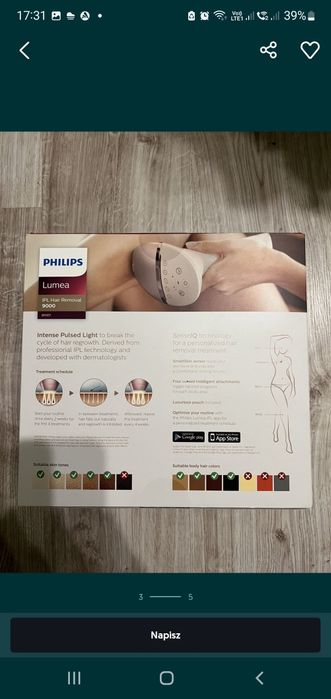 Depilator philips lumea