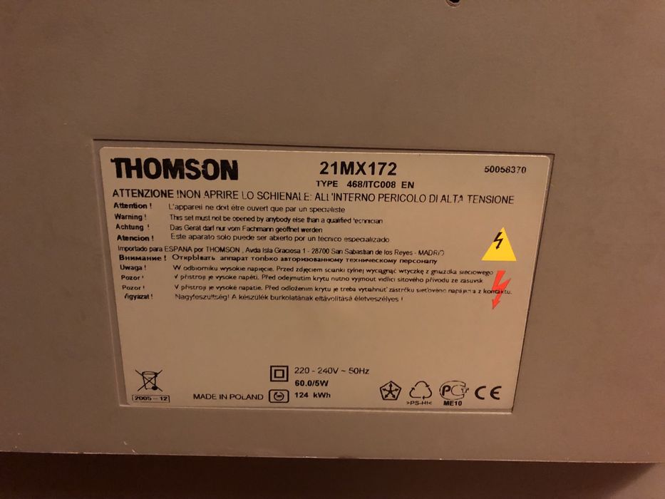 Televisão flatscreen THOMSON 21MX172