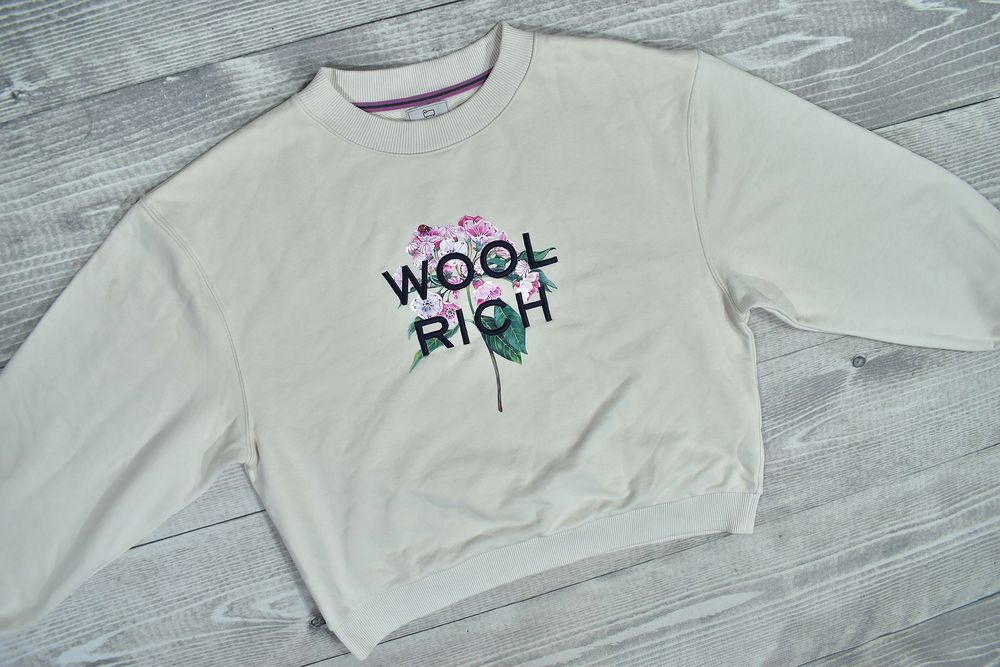 Woolrich Bluza Damska Z Logo Na Piersi Crewneck L