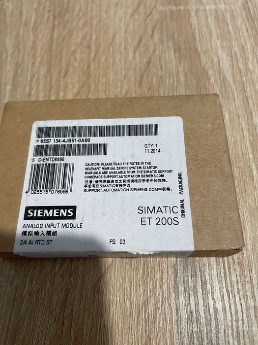 Siemens Moduł wejść analogowych- 6ES7134-4JB51-0AB0