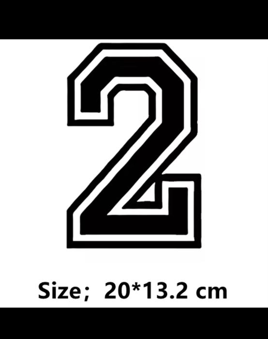 Naprasowanka numer 2 wymiary 20x13.2cm