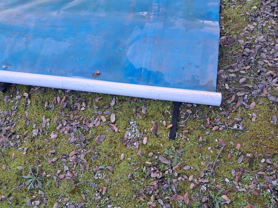 Cobertura/lona de segurança de piscina com acessórios