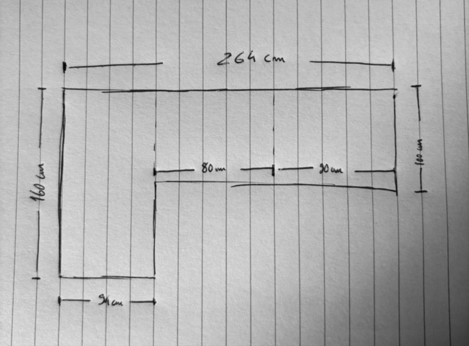 Sofá modular cinzento claro