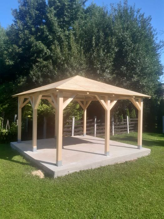 ALTANA z drewna 4x4m Solidna SŁUP 12x12 cm Altany LUBUSKIE Realne Ceny