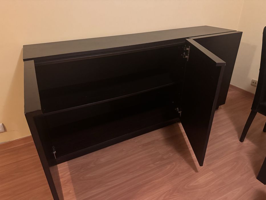 Aparador Castanho Escuro – 1,80 m + 2 Prateleiras