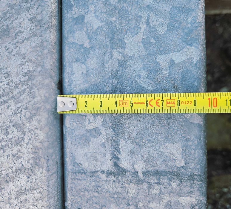 Słup slup filar podpora ocynk konstrukcja 100x50x4 4,5 metra z stopą