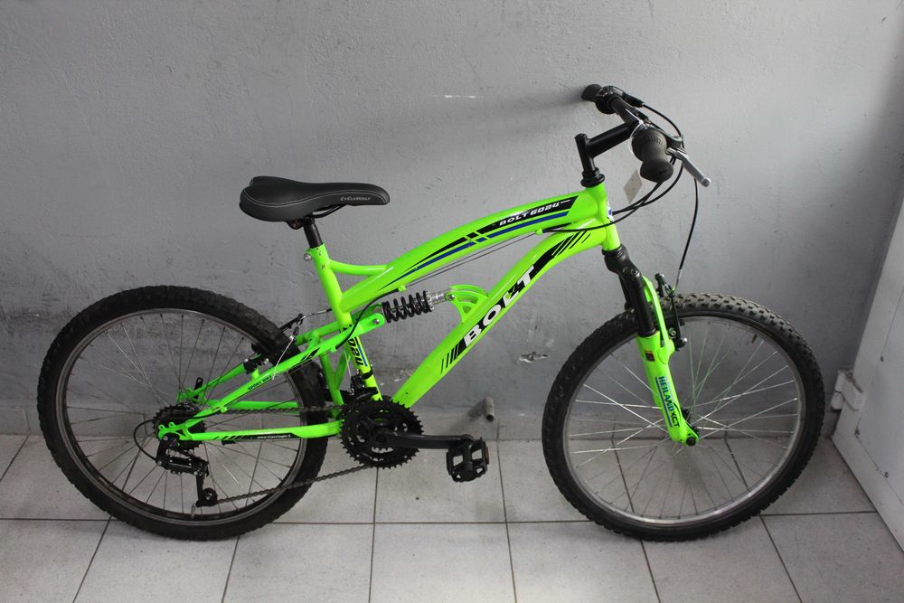Rower dziecięcy górski BOLT, Rama 15", Koła 24", Shimano, Full Amor