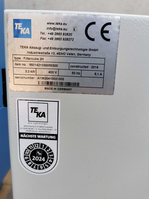 Odciąg pyłu,wyciąg dymu spawalniczego,filtr samoczyszczący TEKA