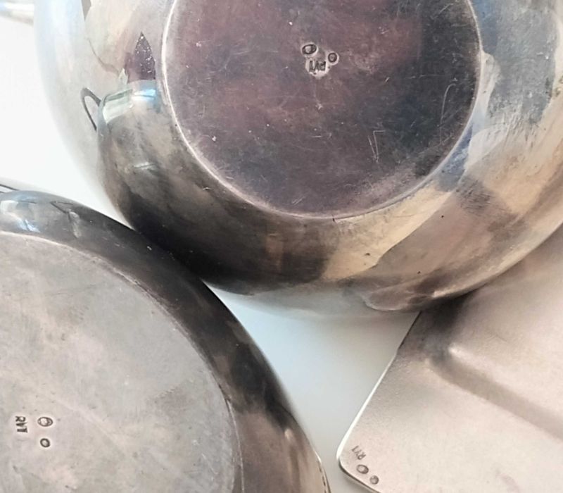 Komplet  srebrny. Rytosztuka. Asteroid. 655 gr. Lata 60 te.