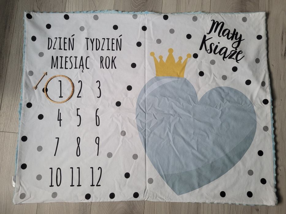 Fotokocyk do zdjęć dla noworodka niemowlaka polar minky