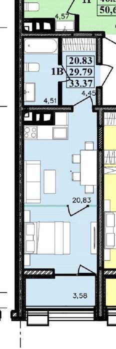 1-room apartment apartment by the address st. Itskhaka Rabina (area 33,4 m²) - Atlanta.ua - photo 2