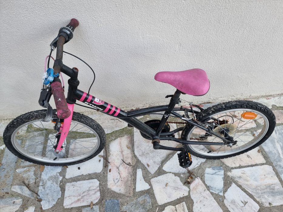 Bicicleta Infantil B'Twin (Decathlon) – Roda 20 – Preta e Rosa