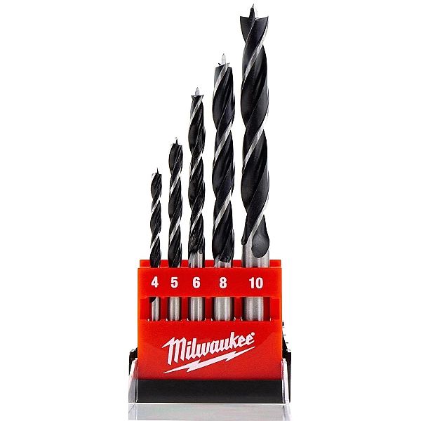Zestaw Wierteł Do Drewna Milwaukee 4-10 Mm Din 7487 E. 5Szt.