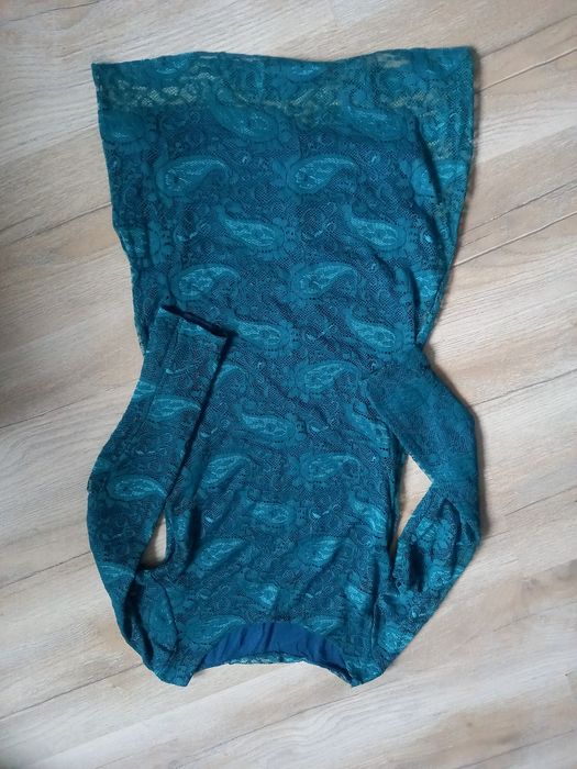 Sukienka koronka XS, S, 34, 36 prosta mini długi rękaw