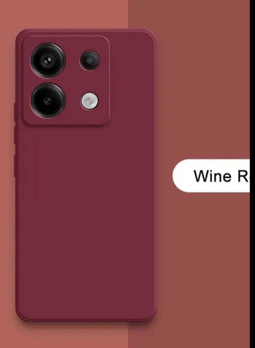 Силиконовый матовый чехол для Xiaomi Redmi Note Pro 13 5G, винный