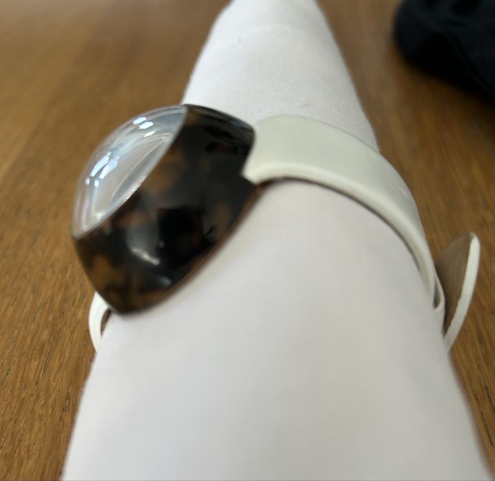 Zagatek Emporio Armani designerski, biało brazowy