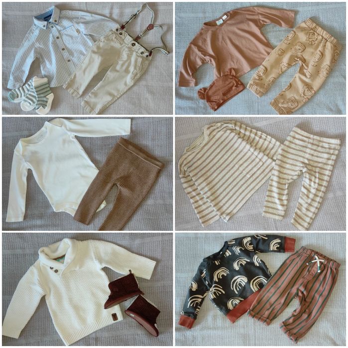 Mega paka Synek Smutne Beżowe Dziecko 68-80 H&M Next George