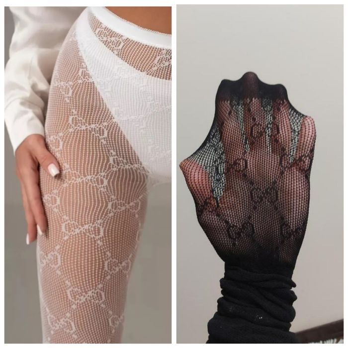 Жіночі трендові колготи Гуччі, колготи в сітку Gucci, модні колготки