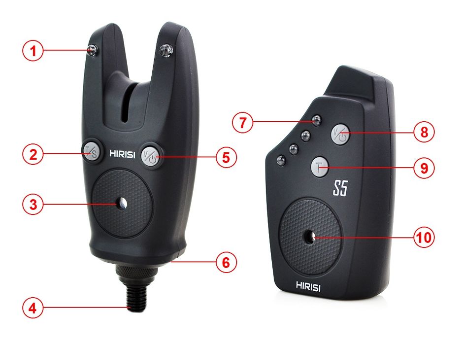 Набір електронних сигналізаторів клювання HIRISI S5 4 шт.