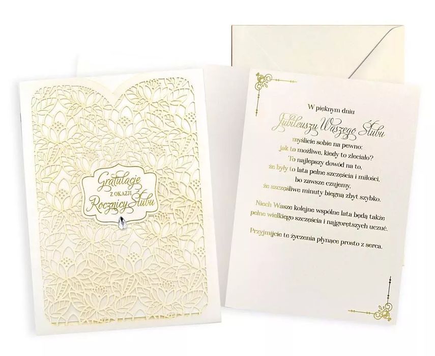 Karnet Rocznica ślubu 25. Kukartka