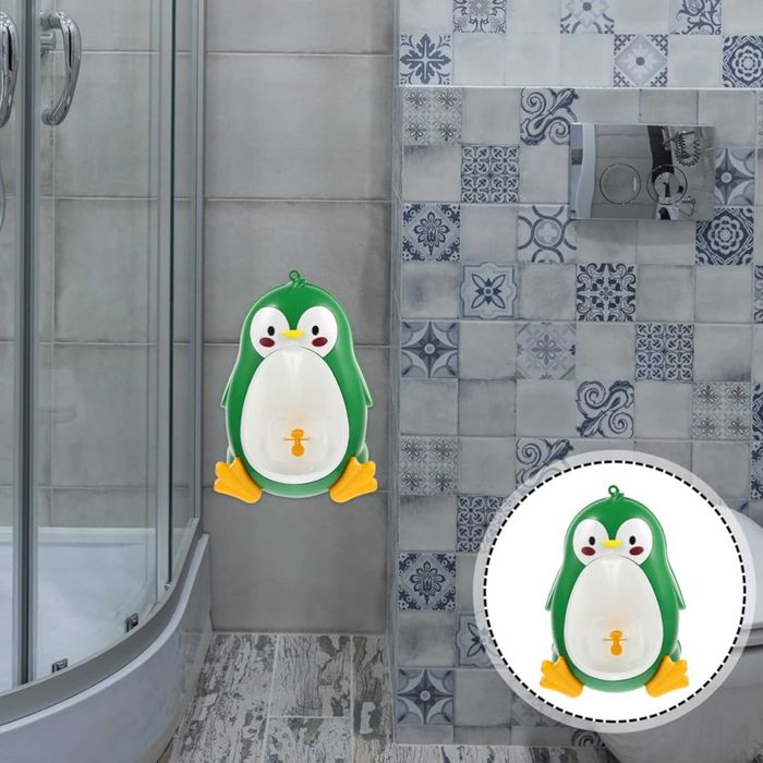 PISUAR Nocnik Dla Dzieci Chłopca Na Ścianę PINGWINEK TOALETA