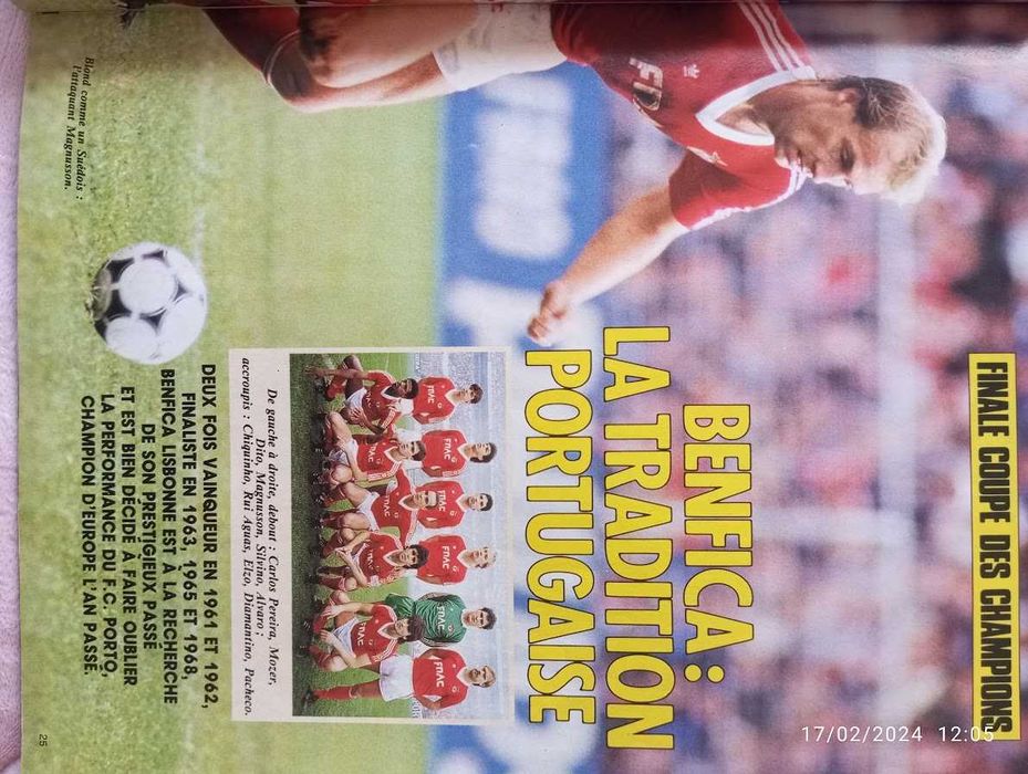 Taça dos Campeões PSV - SL Benfica 1988