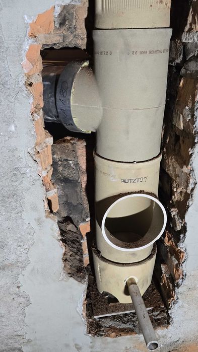 Rozwiercanie frezowanie kominów diamentowo, wkłady kominowe - montaż.