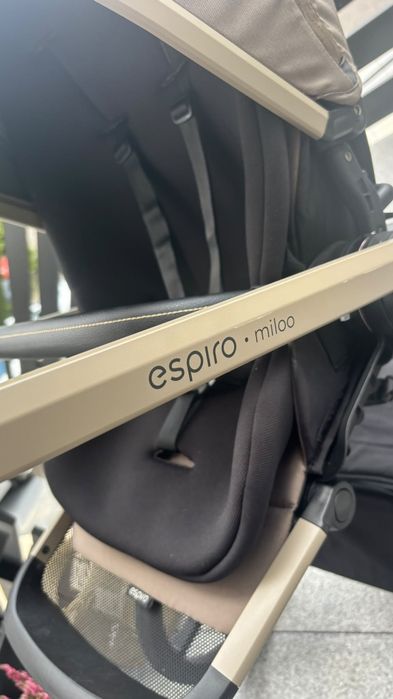 Wózek spacerowy espiro miloo  czarny brązowy