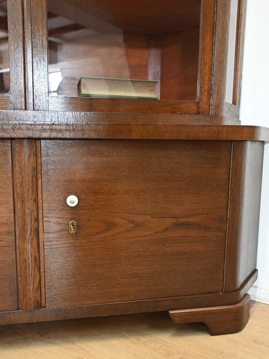 kątnik dębowy art deco witryna s043012