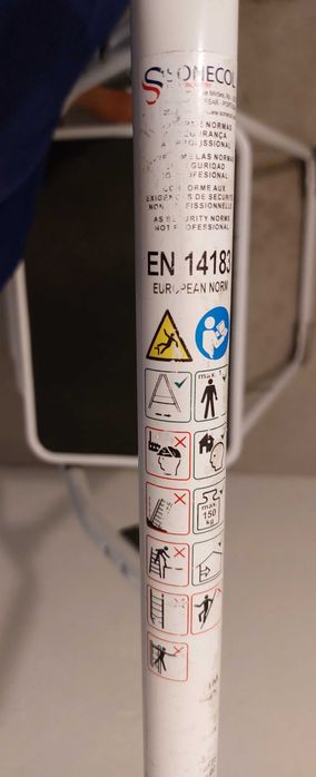 Escadote Dobrável Aço 3 Degraus NOVO