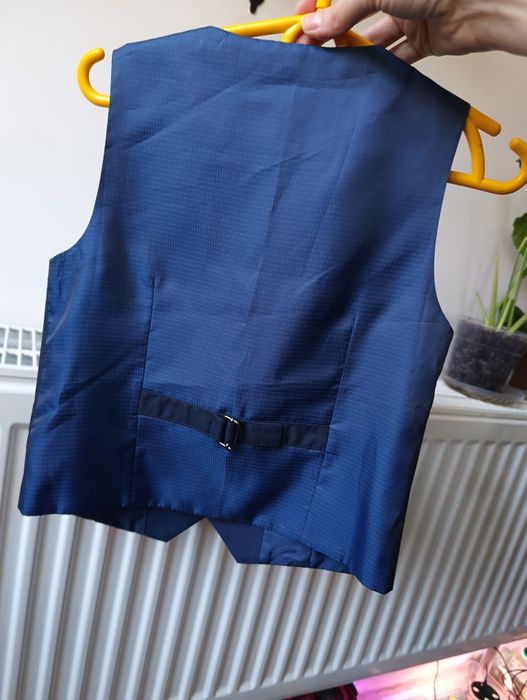 Kamizelka elegancka granatowa niebieska 104 next,na ślub wesele chrzest