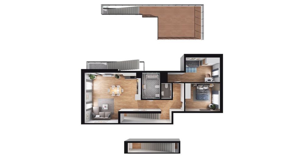 3-pokojowe mieszkanie 74 m² Bezpośrednio - Widok 3