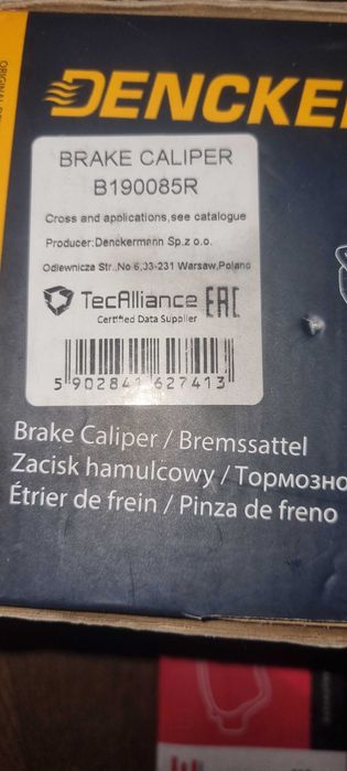 Zacisk + klocki hamulcowe nowe Renualt laguna 2