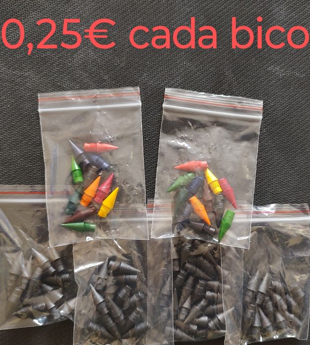 Lápis e Lapiseiras com fico infinito, bicos e borrachas